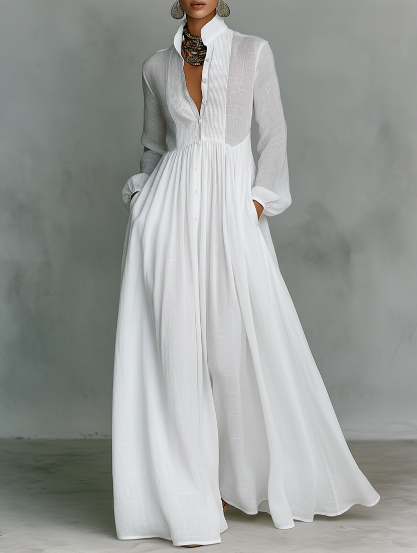 Kimberley | Graceful Elegance White Maxi Dress