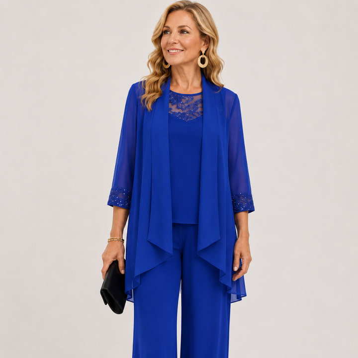 Eleanor™ | Flowing Jacket & Wide-Leg Pant Set