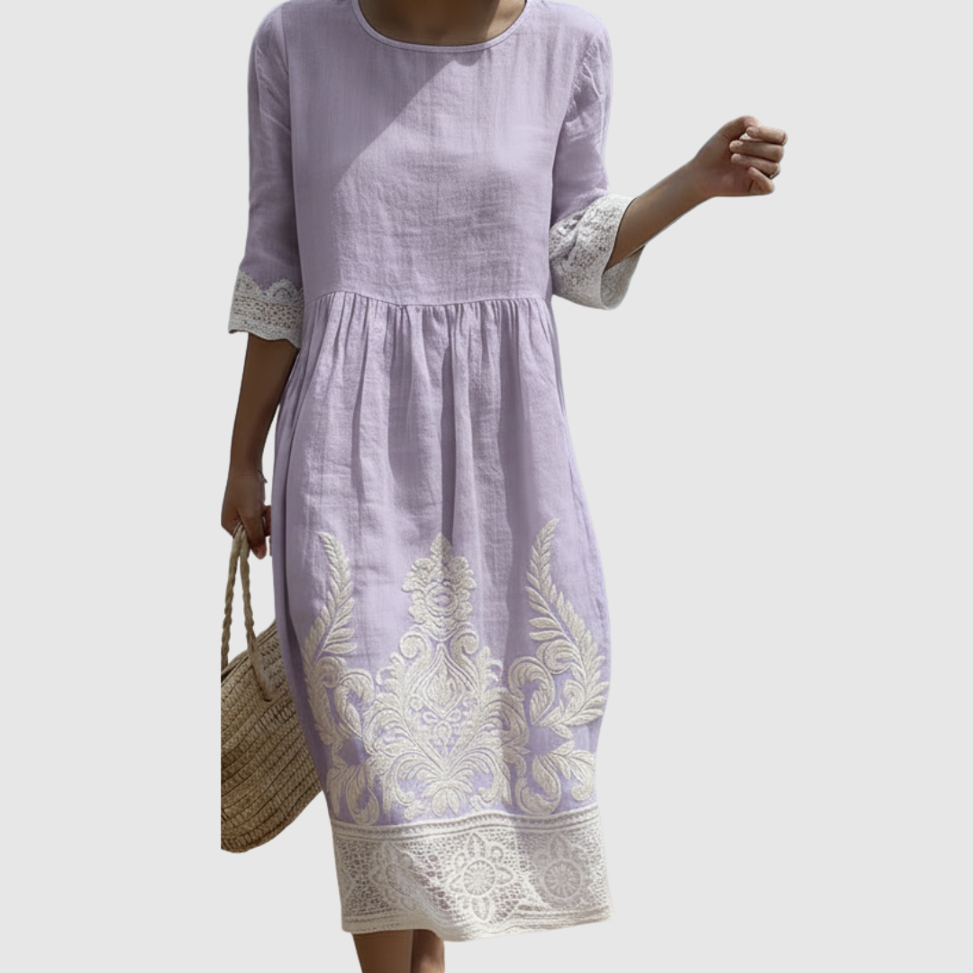 Tiffany | Plant & Flower Print Dress