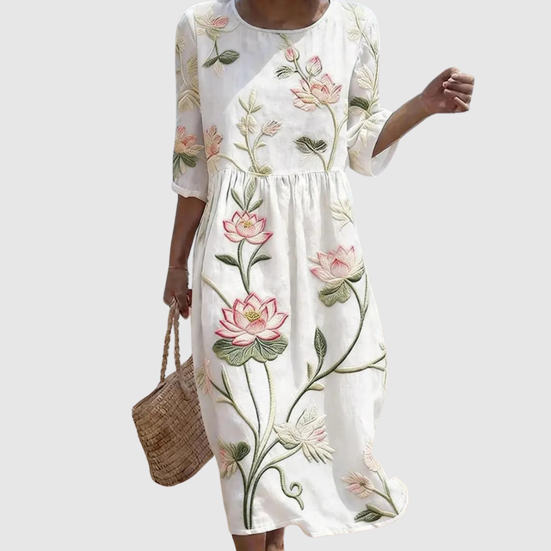 Kayla | Plant & Flower Print Dress