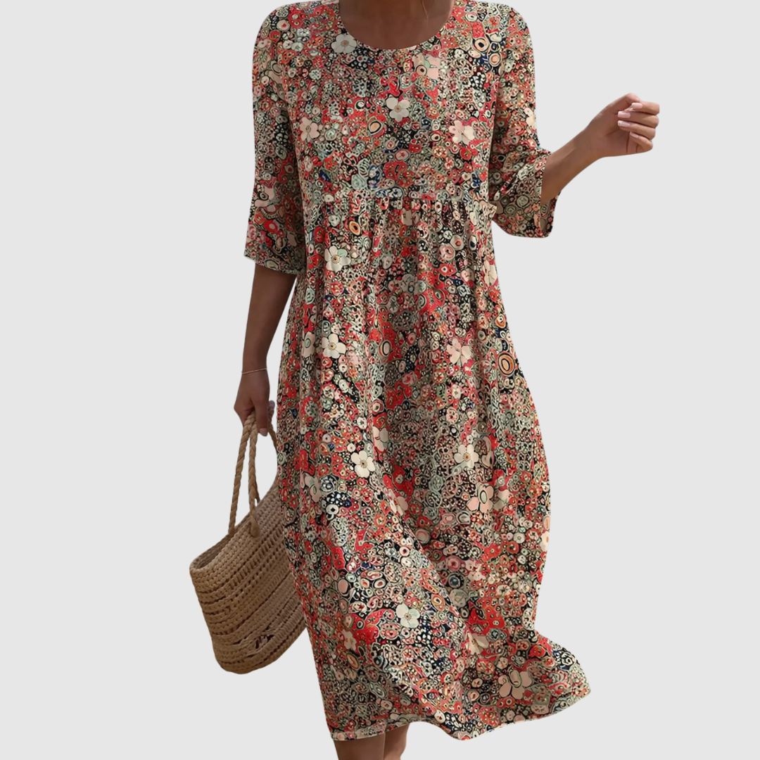 Queenie | Elegant Floral Pattern Dress