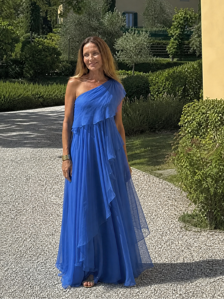 Tracey™ | One-Shoulder Ruffled Maxi Dress