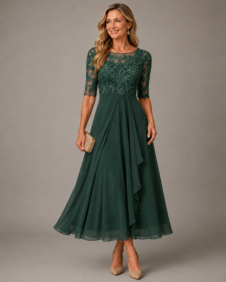 Rose | The Flattering Lace Midi Dress