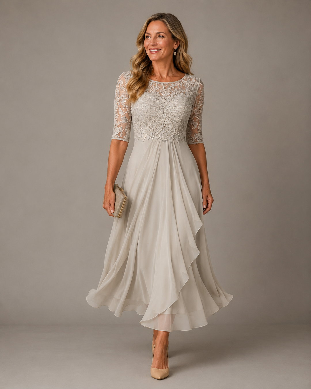 Rose | The Flattering Lace Midi Dress