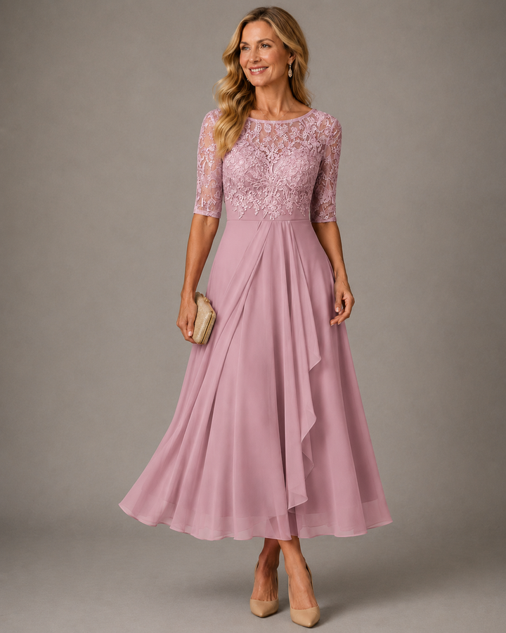 Rose | The Flattering Lace Midi Dress