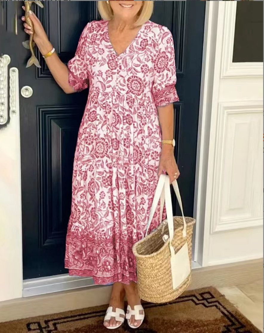 Catherine | Elegant Floral Maxi Dress