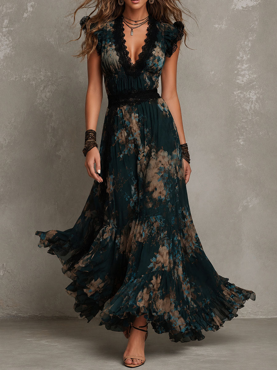 Gillian™ | Tiered Floral Maxi Dress
