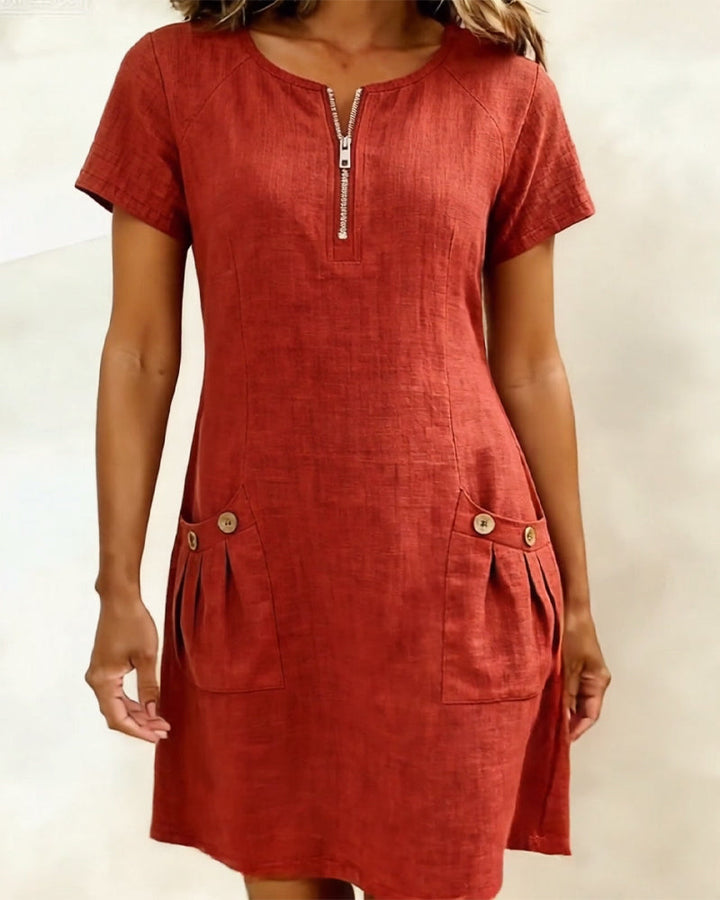 Margaret & Maeve™ | Zip-Pocket A-Line Dress