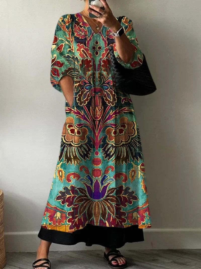 Carolina | Elegant Print  Dress