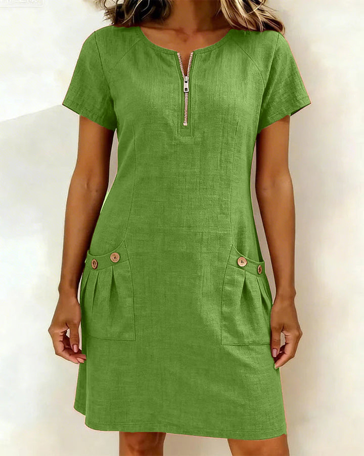 Margaret & Maeve™ | Zip-Pocket A-Line Dress