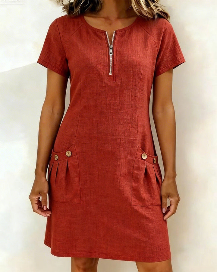 Margaret & Maeve™ | Zip-Pocket A-Line Dress