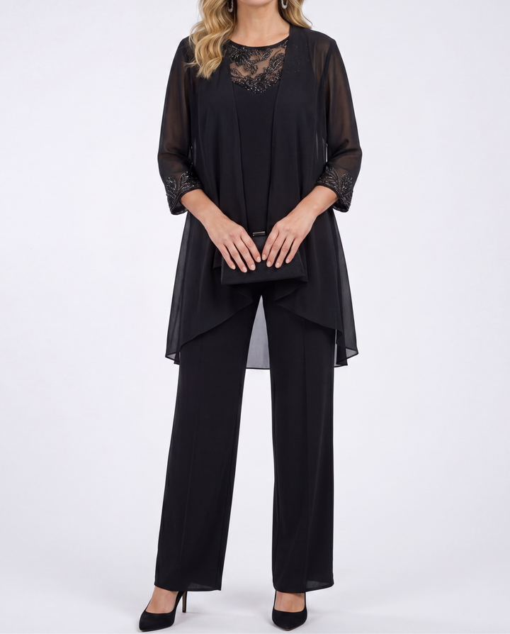 Eleanor™ | Flowing Jacket & Wide-Leg Pant Set